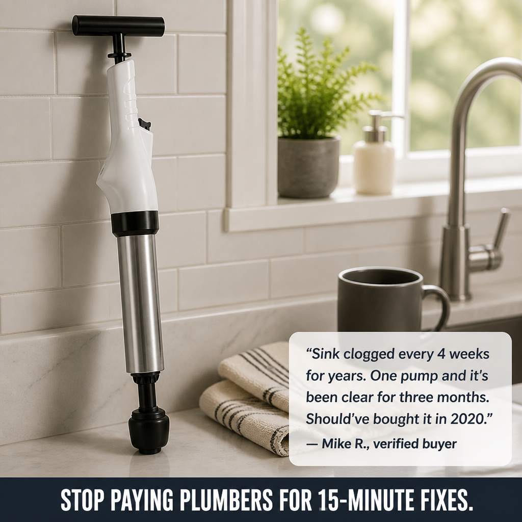 FlowForce™ — Blast Out Stubborn Clogs in Seconds Without a Plumber