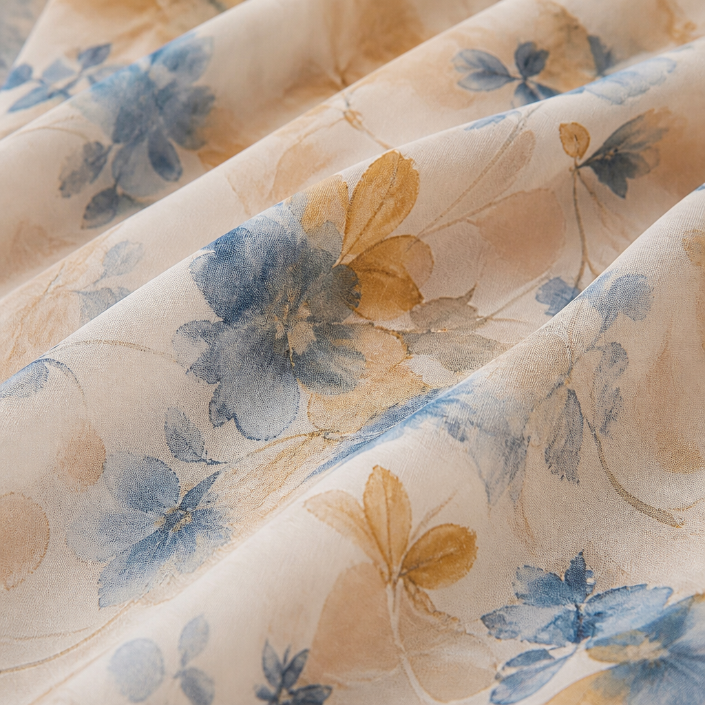 BlossomAura™ – Vintage Floral Maxi Dress with Smocked Waist & Ruffled Hem