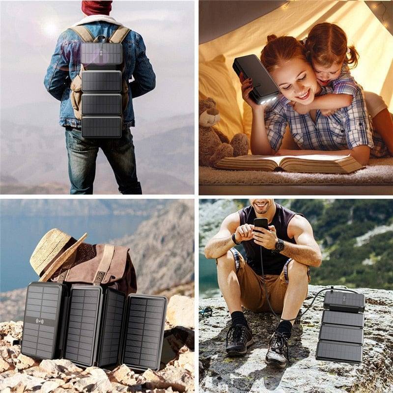 High-Capacity Solar Power Bank – Universal Wireless Charger