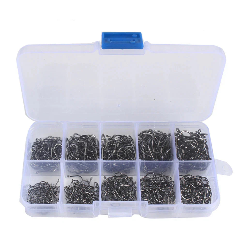 Fishing Hooks Set Made from High-Carbon Steel