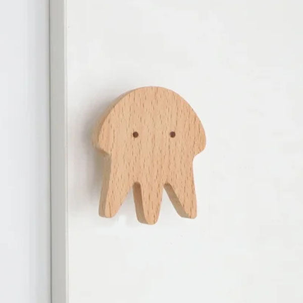 NordicPals - Wooden Animal Wall Hooks Set