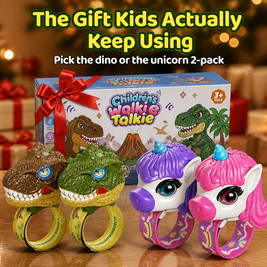 GlideComm™ — Strap On a Dino & Talk Hands-Free Across the Yard | 2-Pack