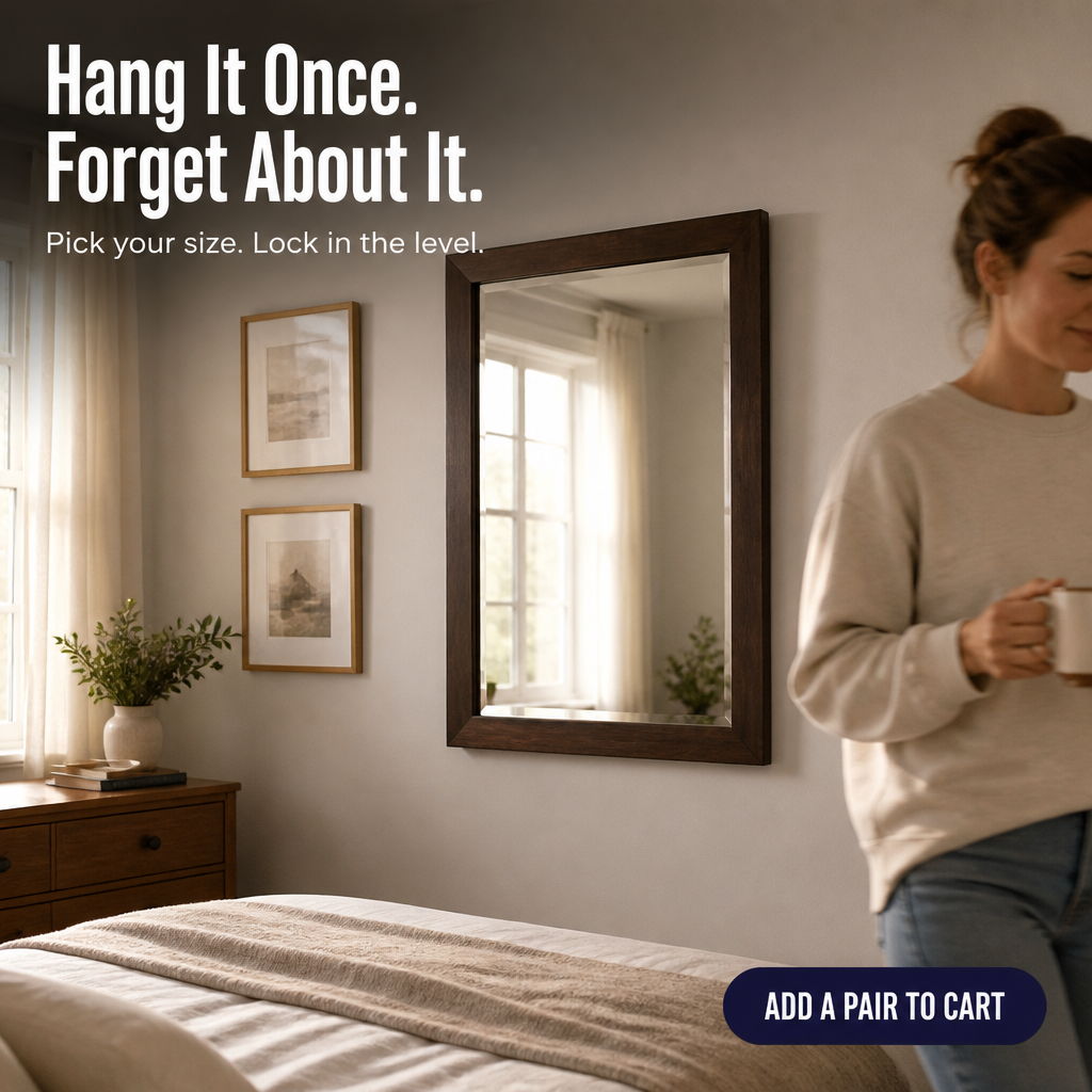 IronClasp™ — Hang Heavy Frames & Mirrors Flush Without the Crooked Slip