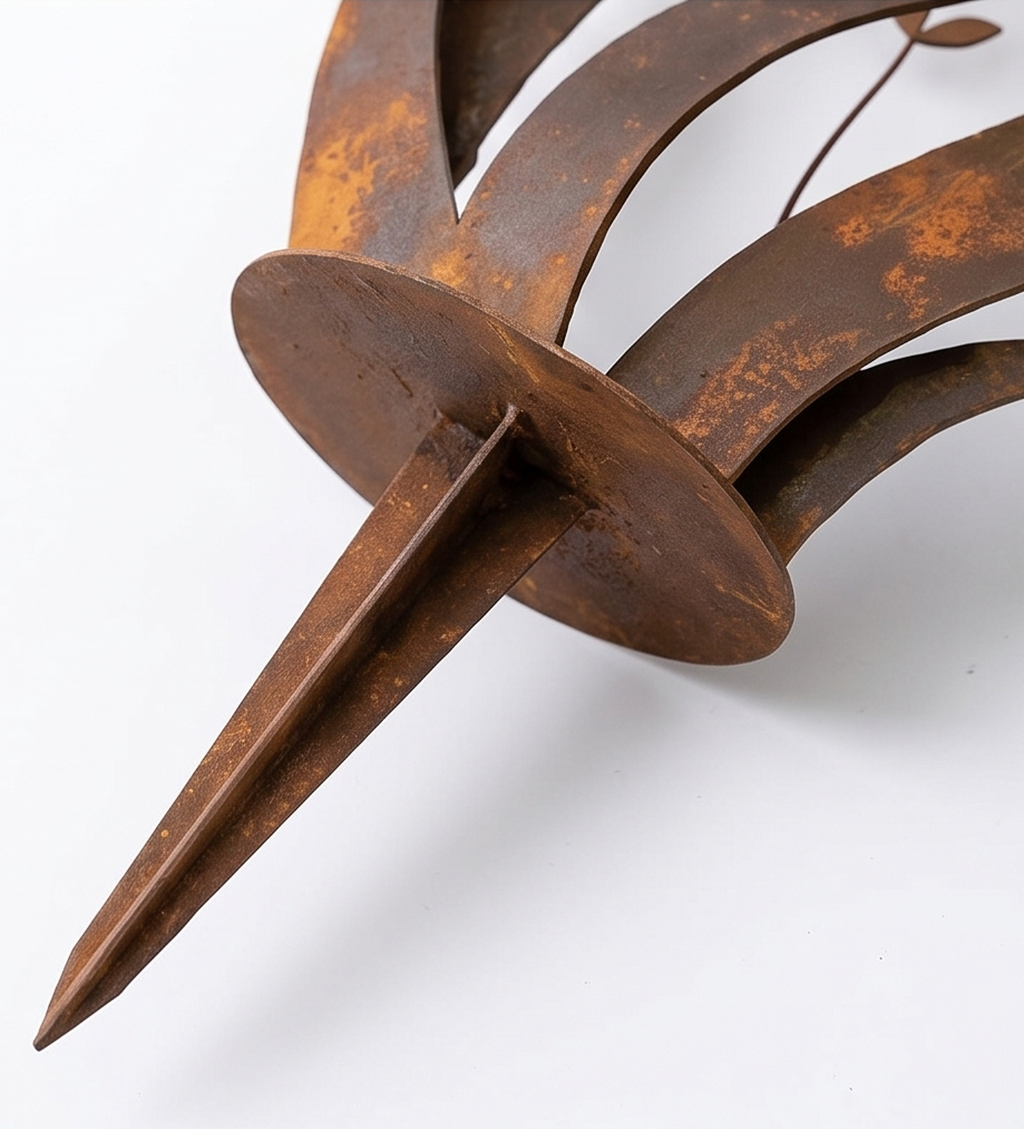 Rustic Bird & Wildflower Garden Stake for Garden & Patio Decor