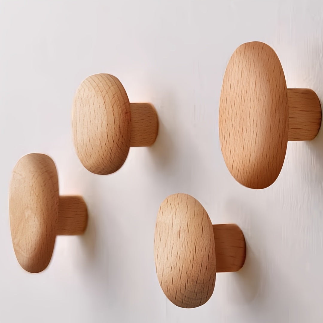 OakPebble - Wooden Wall Hooks Set