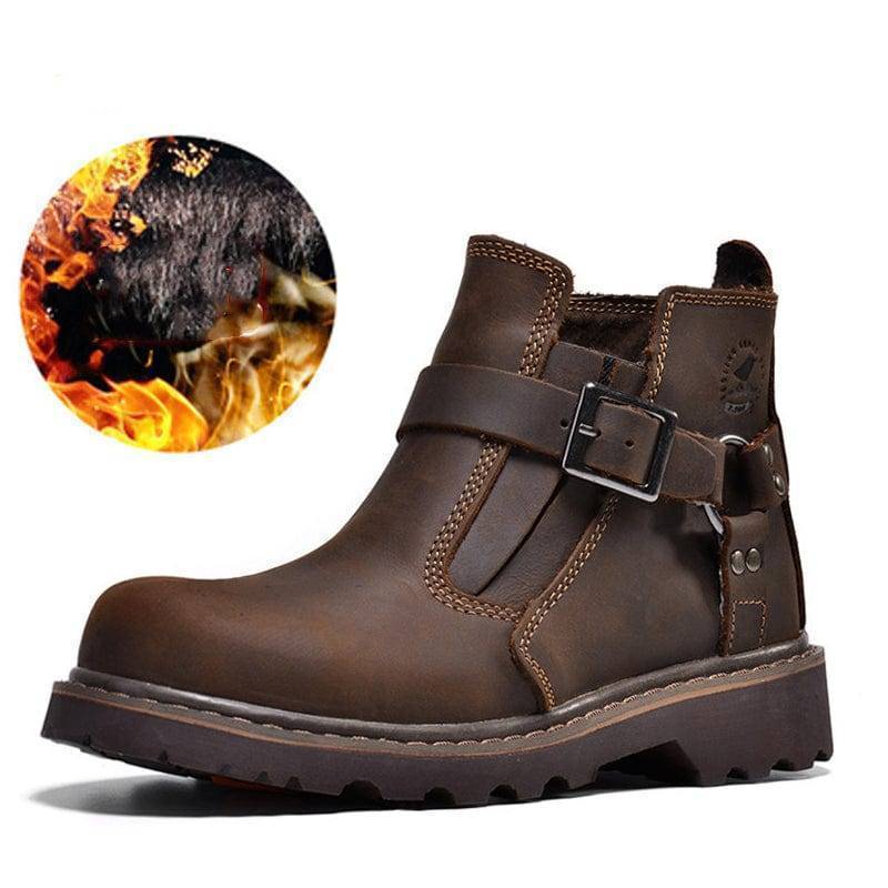 Men's Durable Vintage Leather Military Boots
