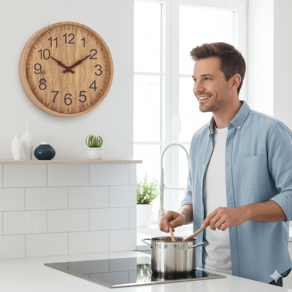 Natural Charm Wooden Wall Clock - Silent Design
