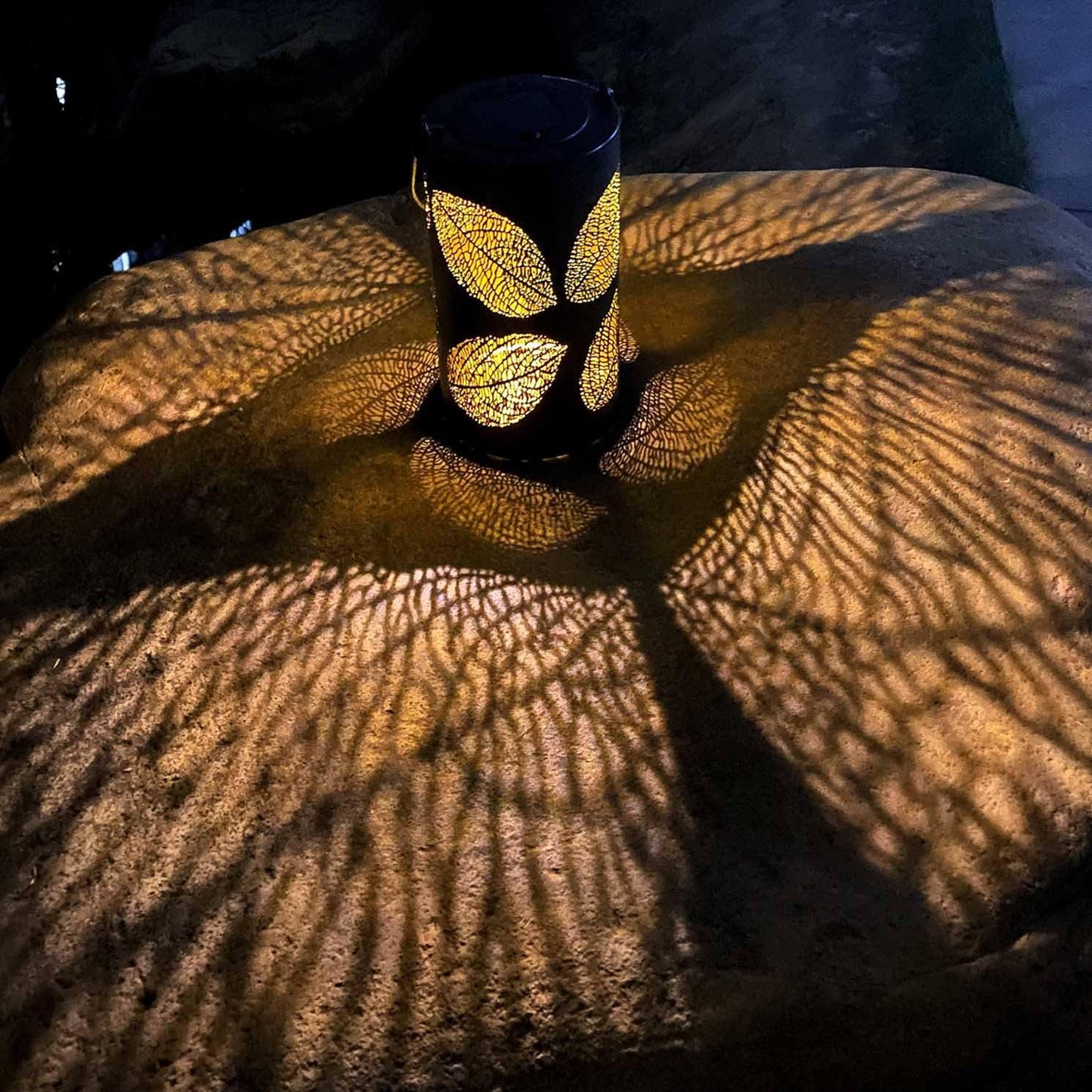Solar Hollow Shadow Cast Lantern-Leaves - If you say i do