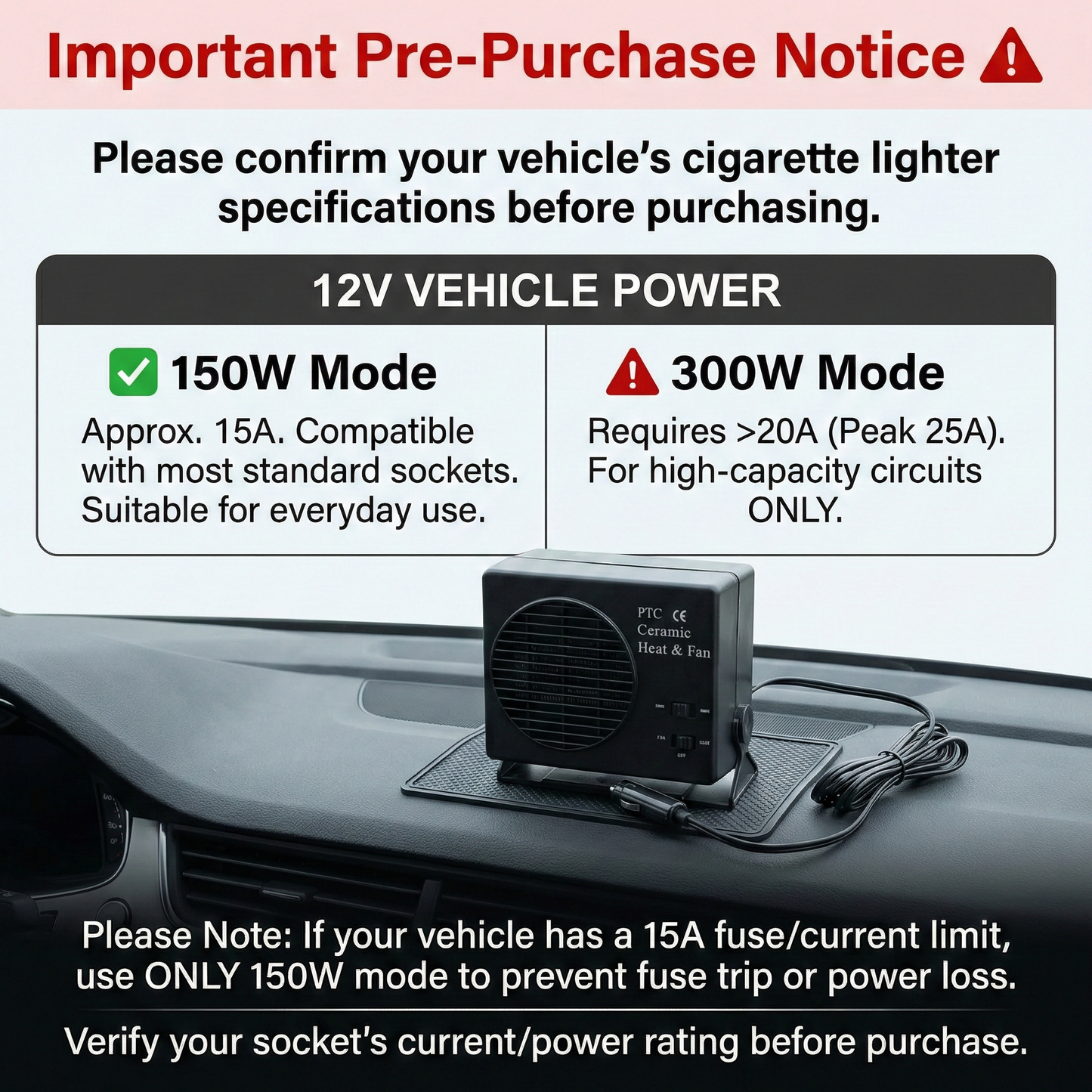 Car Heater and Windshield Defroster for All Vehicles