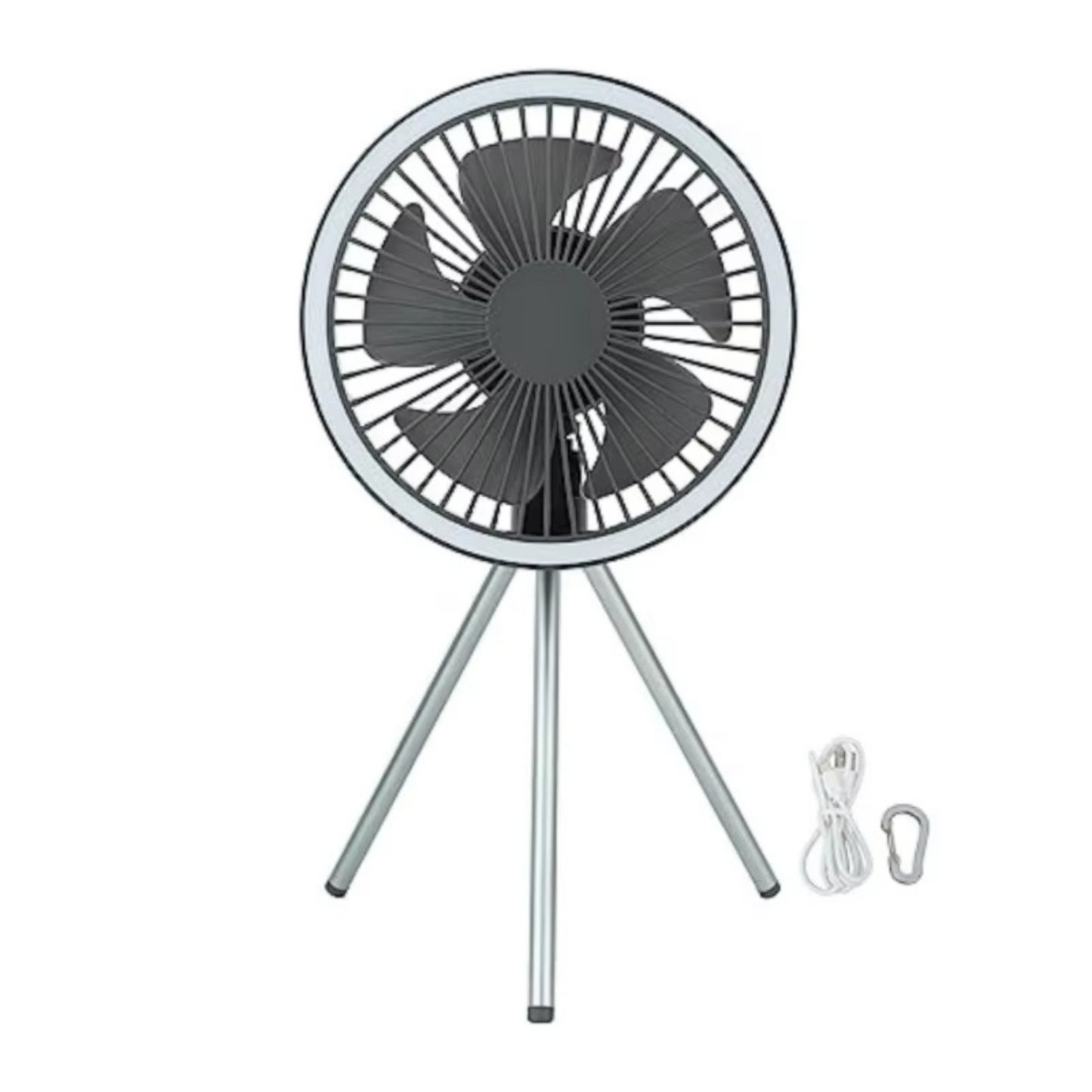Camping Fan with LED Light – Portable Outdoor Cooling Solution