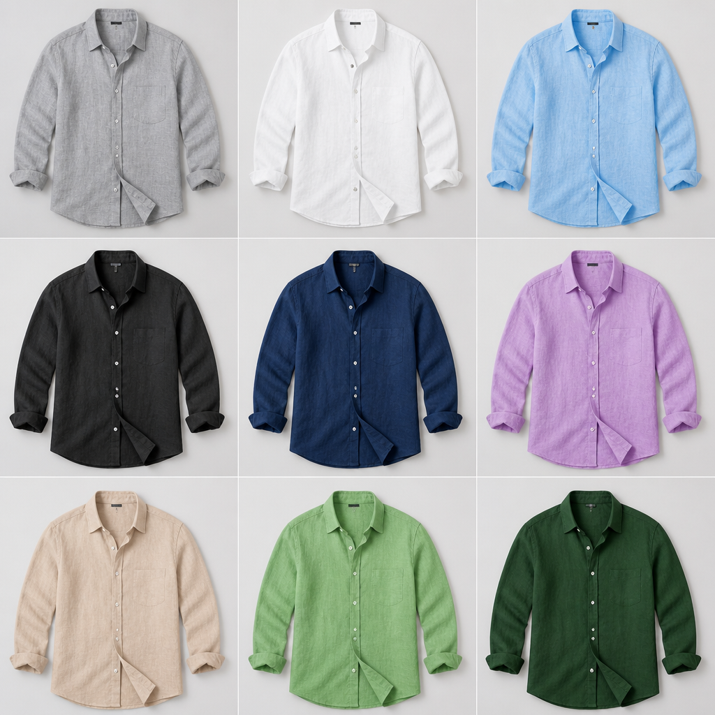 BreezeForma™ – Lightweight Breathable Long-Sleeve Button-Up Summer Shirt