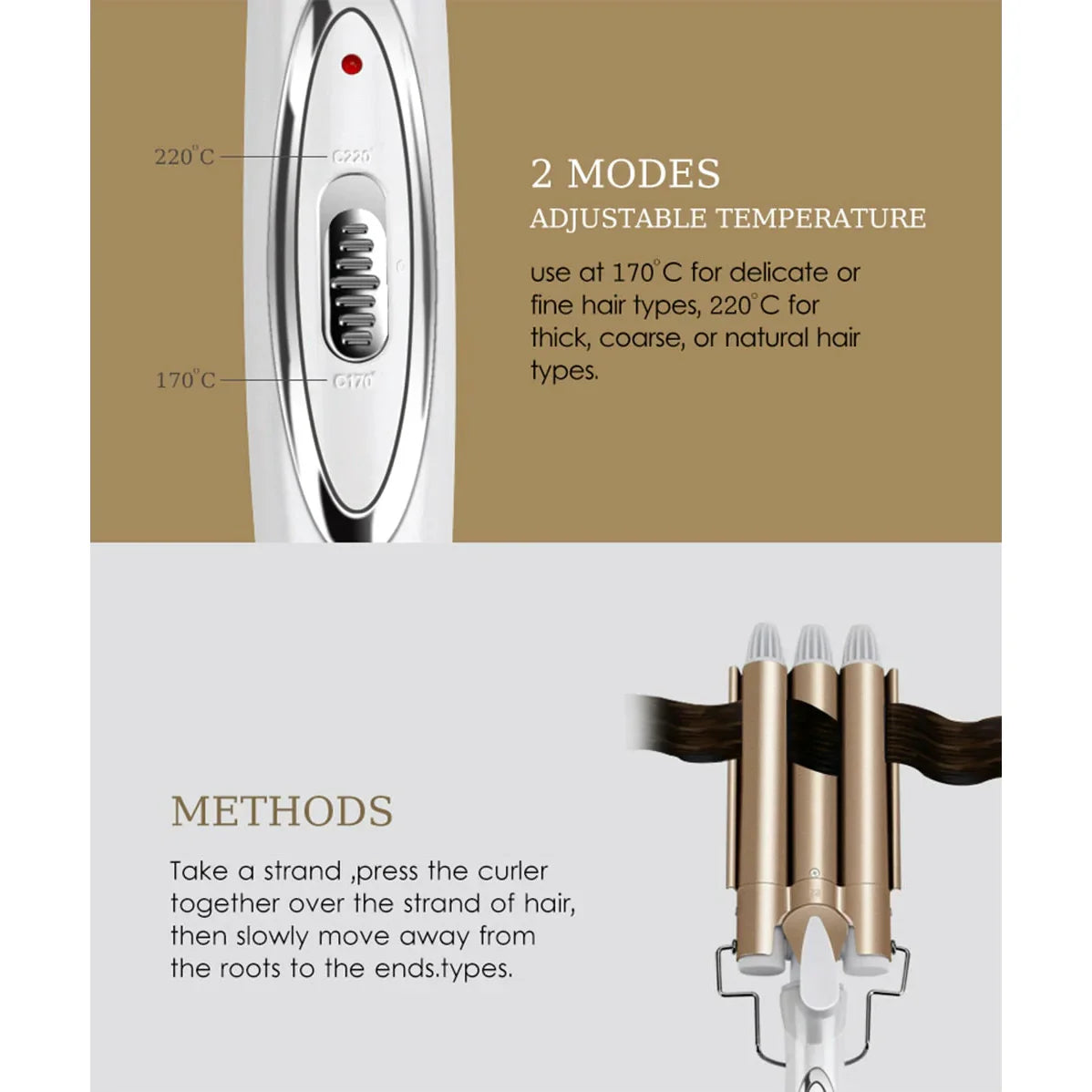 BEAUX™ Three-barrel Curling Hair Waver
