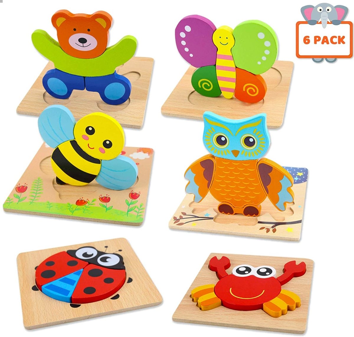 Animal Puzzles 6 PACK
