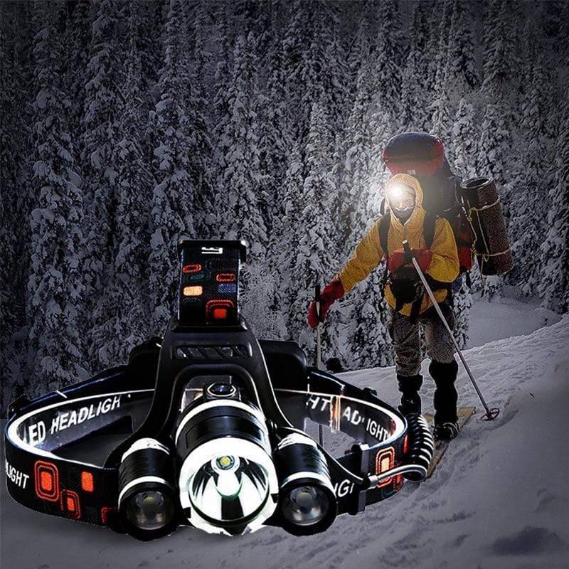 LED Headlamp with Rechargeable Battery for Outdoor Use