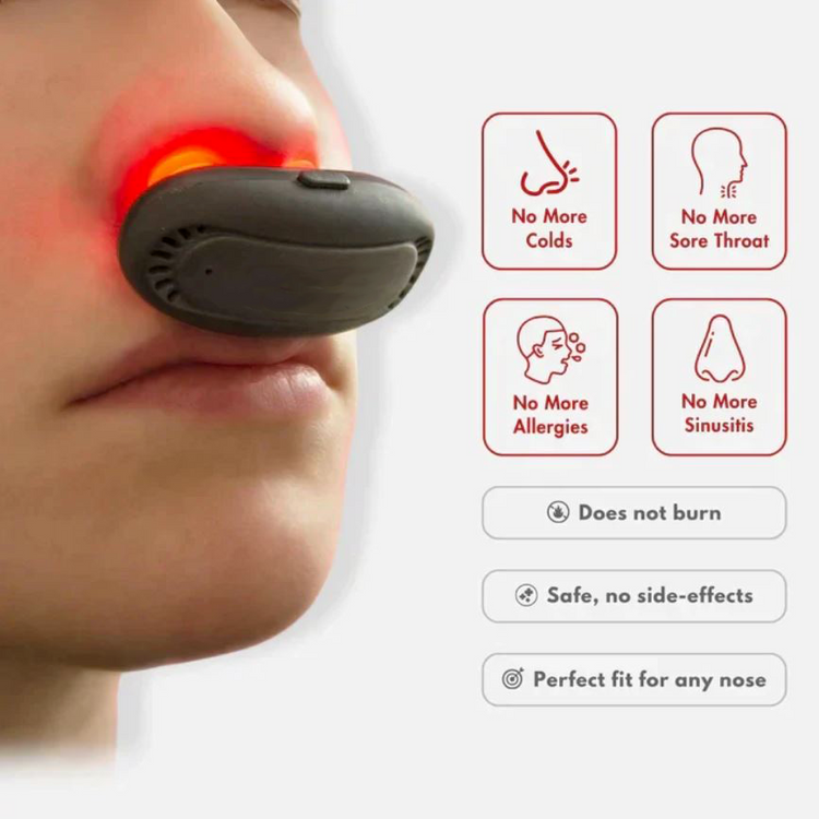 Compact Nasal Infrared Device for Relaxation and Daily Breathing Aid