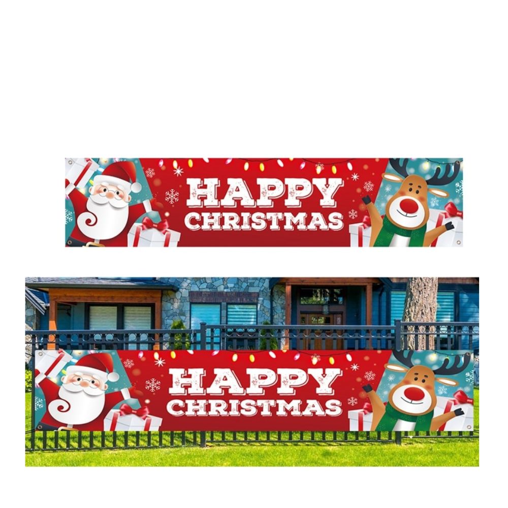 Merry Christmas New Year Banners Decorations