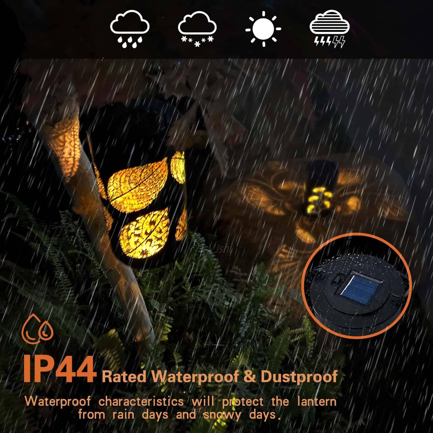 Solar Hollow Shadow Cast Lantern-Leaves - If you say i do