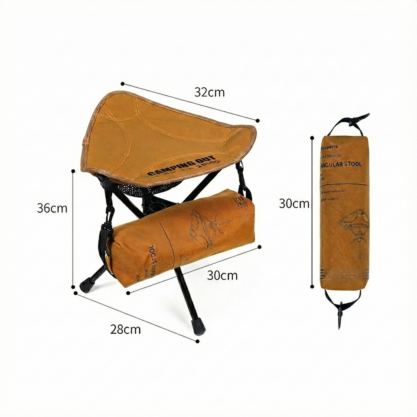 Camping Stool with 360° Rotation – Portable and Foldable