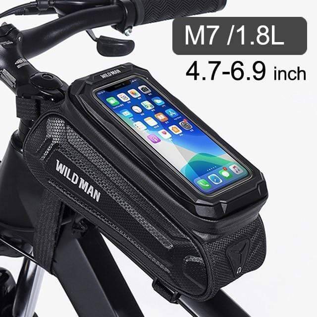 Bike Frame Storage Bag with Mobile Phone Mount
