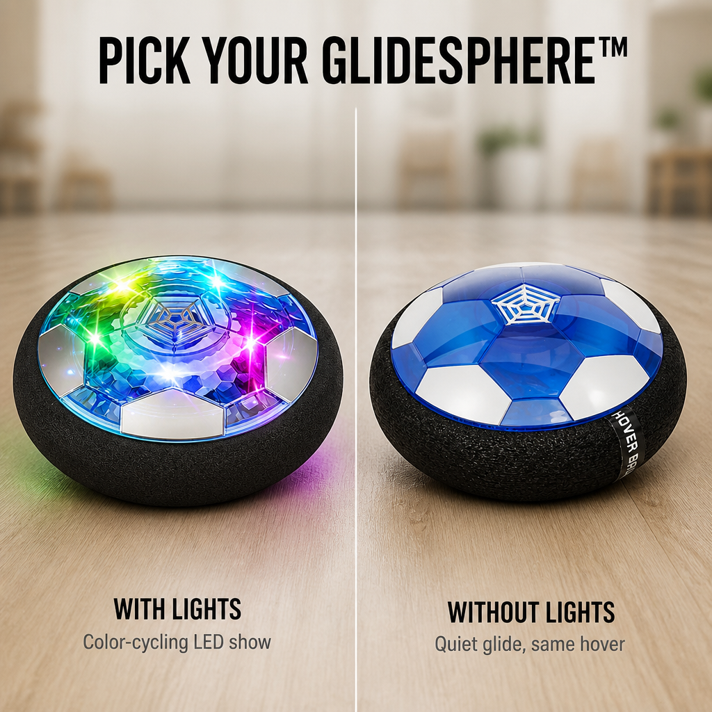 GlideSphere™ — Turn Rainy Afternoons Into Indoor Soccer Without Broken Lamps