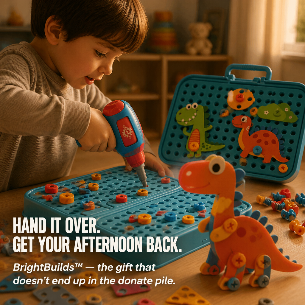 BrightBuilds™ — Swap Screen Time for 211 Pieces and a Real Working Drill