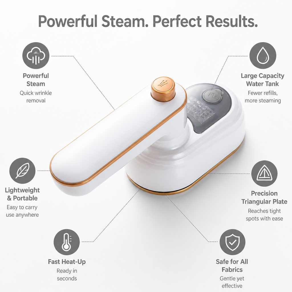 VestaPress — Look Flawless Instantly with Precision Steam Power Anywhere