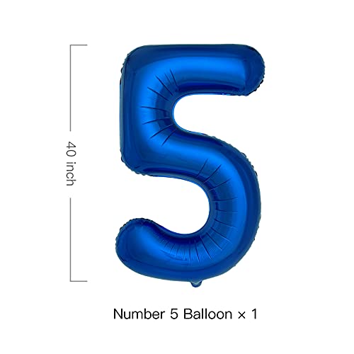 40 Inch Large Royal Blue Helium Foil Number Balloons for Birthday Party