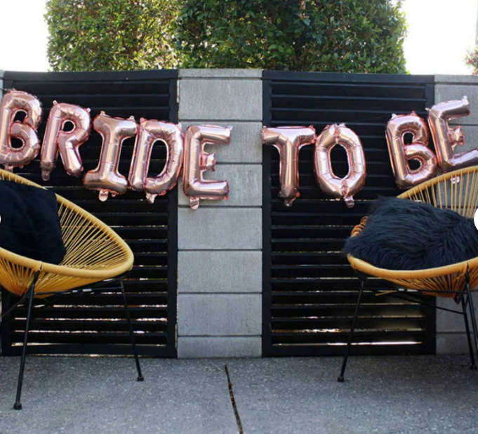16inch Bridal Shower balloons, Bride to Be Balloons, Letter Balloons for Bachelorette Engagement Party