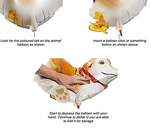6pcs Walking Farm Animal Balloon Birthday Party Balloon Decorations