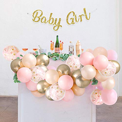 Baby Shower Decorations for Girl with Pink Balloon Arch Garland Kit