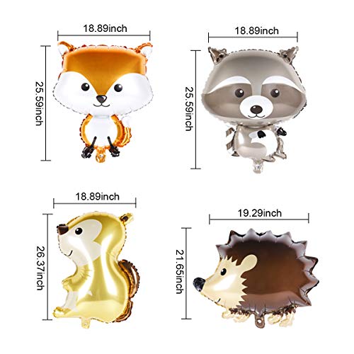 67pcs Woodland Baby Shower Balloon Garland with Animal Balloons