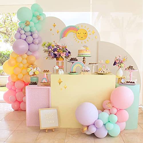 139pcs Unicorn Rainbow Macaroon Balloons Garland for Baby Shower Birthday