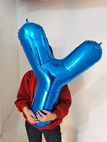 40 Inch Single Blue Alphabet Giant Letter Foil Balloons Aluminum for Wedding Birthday Party Decorations