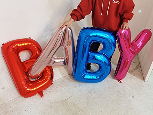 40 Inch Single Blue Alphabet Giant Letter Foil Balloons Aluminum for Wedding Birthday Party Decorations