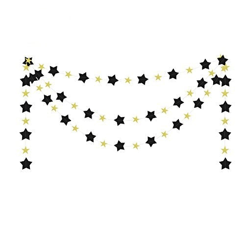 Black and Gold Party Decorations Black Gold Tissue Paper Pom Poms for Graduation Birthday Party Decorations