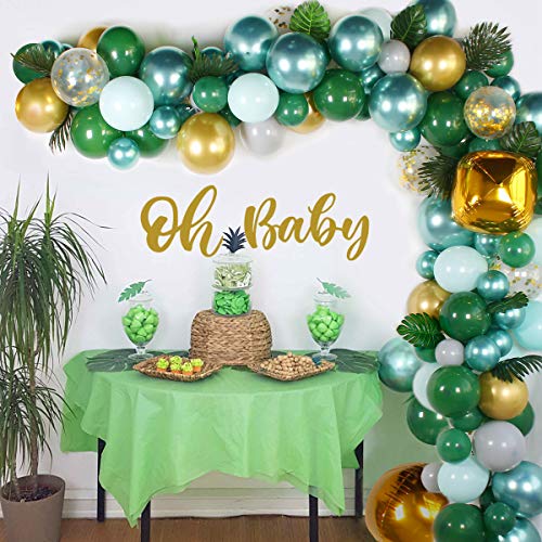 167pcs Tropical Jungle Safari Balloon Arch Kit for Baby Shower Decorations