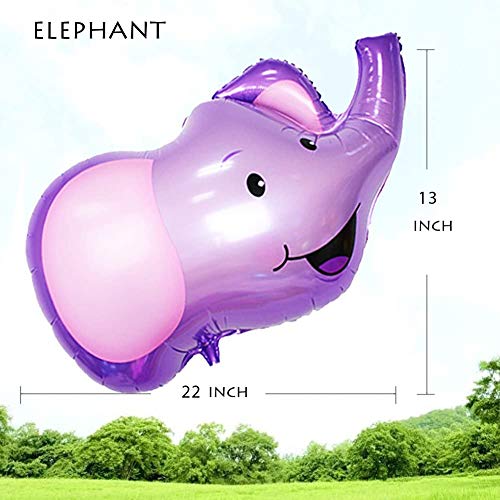 6pcs Giant Zoo Animal Balloons Kit For Jungle Safari Animals Theme Birthday Party Decorations