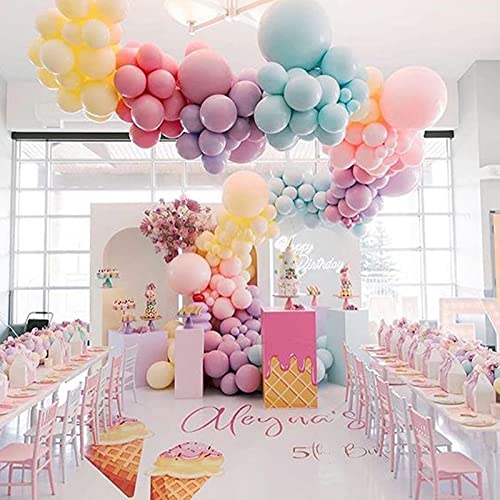 139pcs Unicorn Rainbow Macaroon Balloons Garland for Baby Shower Birthday