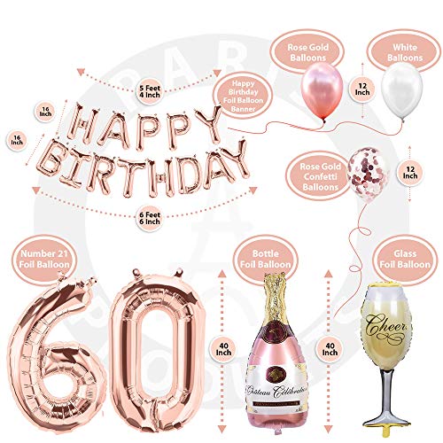75 Piece 60th Birthday Decorations Women Happy 60th Birthday Gifts For Women