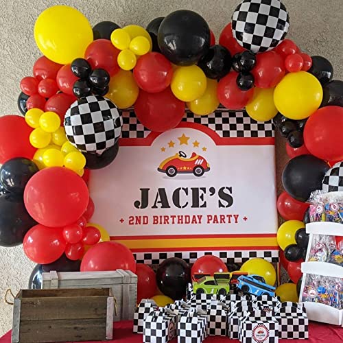 150 Pieces Race Car Balloons Arch Garland Kit for Boys Birthday Party Decorations