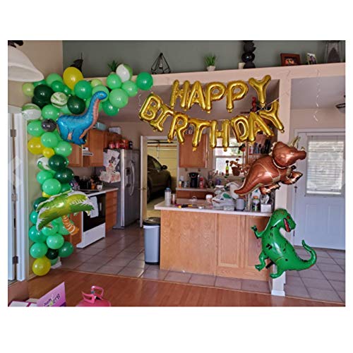 214pcs Dinosaur Birthday Balloon Garland Party Decorations for Jungle Birthday Party