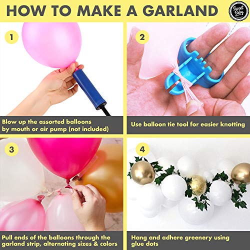 Baby Shower Decorations for Girl with Pink Balloon Arch Garland Kit