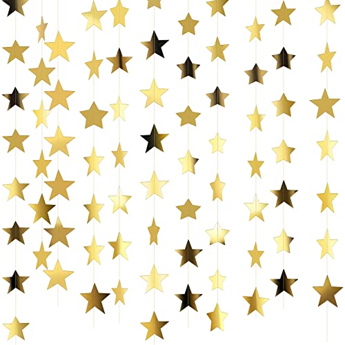 Glitter Star Paper Garland Banner Hanging Decoration for Graduation Wedding