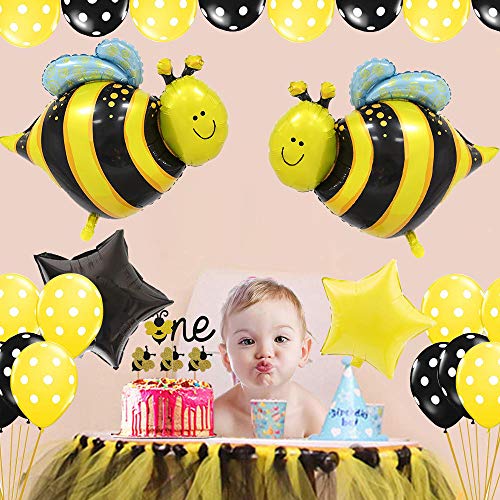 37Pcs Bumblebee Party Decorations Set Honey Bee Theme for Baby Shower Birthday Party