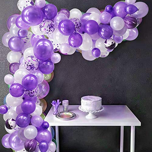 135 Pieces Purple Balloon Arch for Wedding Birthday Graduation Party Decorations