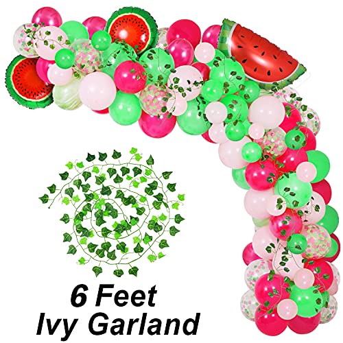 125 Pieces Watermelon Party Balloon Garland Kit for Birthday Decorations
