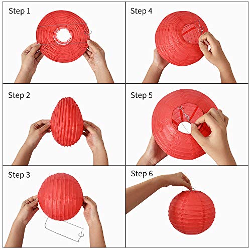 20Pcs Decorative White Hanging Paper Lanterns for Rustic Weddings