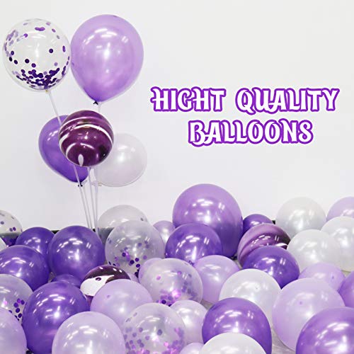 135 Pieces Purple Balloon Arch for Wedding Birthday Graduation Party Decorations