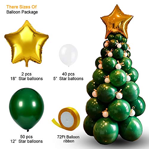 96 Pcs Christmas Balloon Garland Arch kit with Christmas tree for Christmas Party Decorations