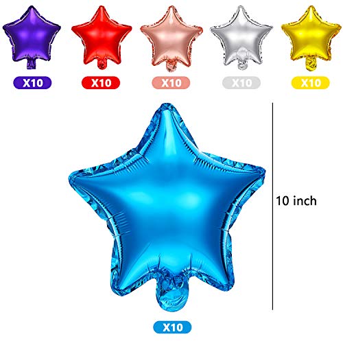 60 Pcs Star-shaped Balloons for Baby Shower Gender Reveal